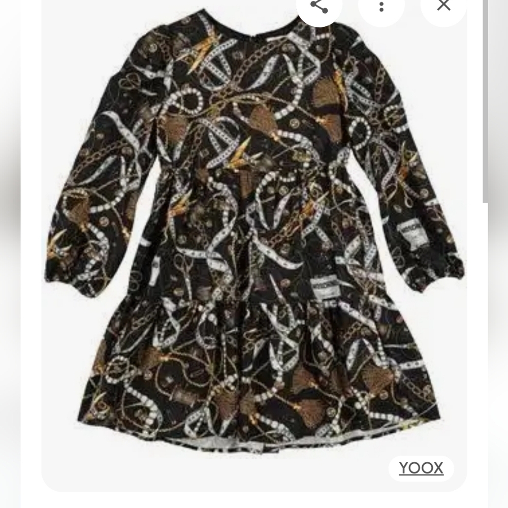 Moschino Black and Gold Kids Dress